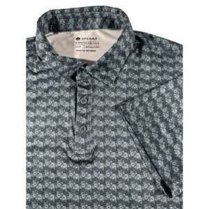 Sperry The Printed Flex‎ Polo Men's M Blue Beach Theme Stretch New W/ No Tags